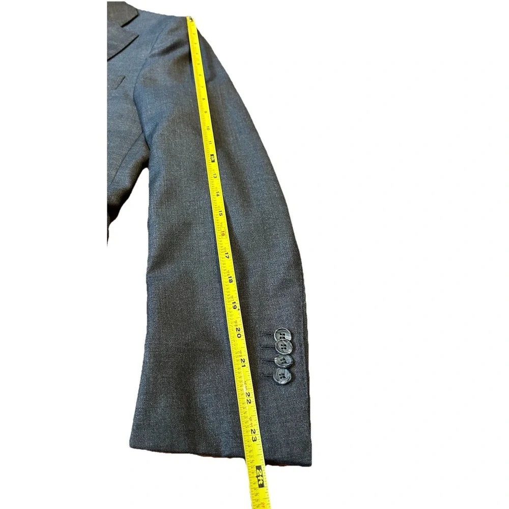SUITSUPPLY Lazio Gray Sports Coat 34R Super‎ 110s Wool Slim Fit Blazer Jacket